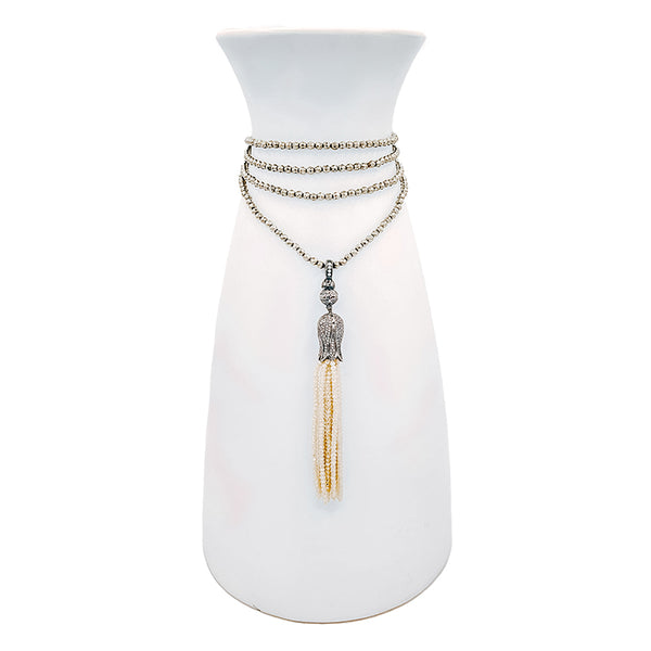 Kelly Necklace with Crystal Tassel