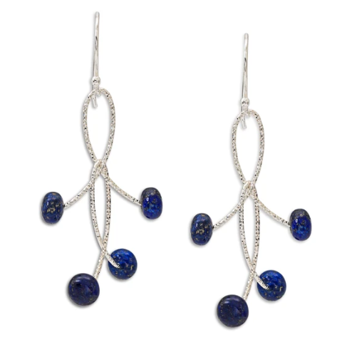 Blue Lapis Orbit Earrings